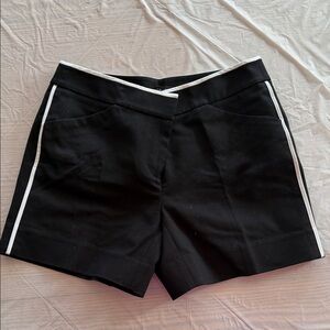 White House Black Market Black Shorts with White Accents